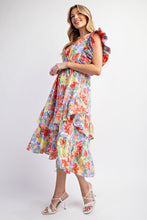 Load image into Gallery viewer, Watercolor Floral Midi Dress