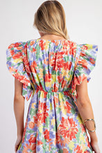 Load image into Gallery viewer, Watercolor Floral Midi Dress