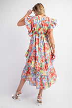 Load image into Gallery viewer, Watercolor Floral Midi Dress