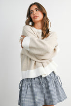 Load image into Gallery viewer, Cozy Contrast Trim Sweater
