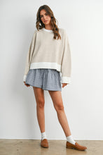 Load image into Gallery viewer, Cozy Contrast Trim Sweater
