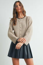 Load image into Gallery viewer, Crewneck Cardigan Sweater
