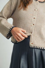 Load image into Gallery viewer, Crewneck Cardigan Sweater
