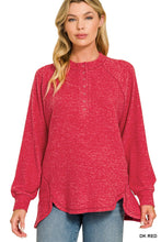 Load image into Gallery viewer, Hacci Oversized Sweater - Dark Red
