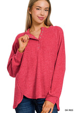 Load image into Gallery viewer, Hacci Oversized Sweater - Dark Red
