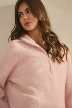 Load image into Gallery viewer, Relaxed Zipper Knit Cardigan - Pink
