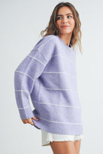 Load image into Gallery viewer, Striped Drop Shoulder Sweater
