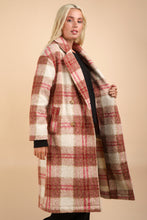 Load image into Gallery viewer, Rosy Plaid Button Down Coat
